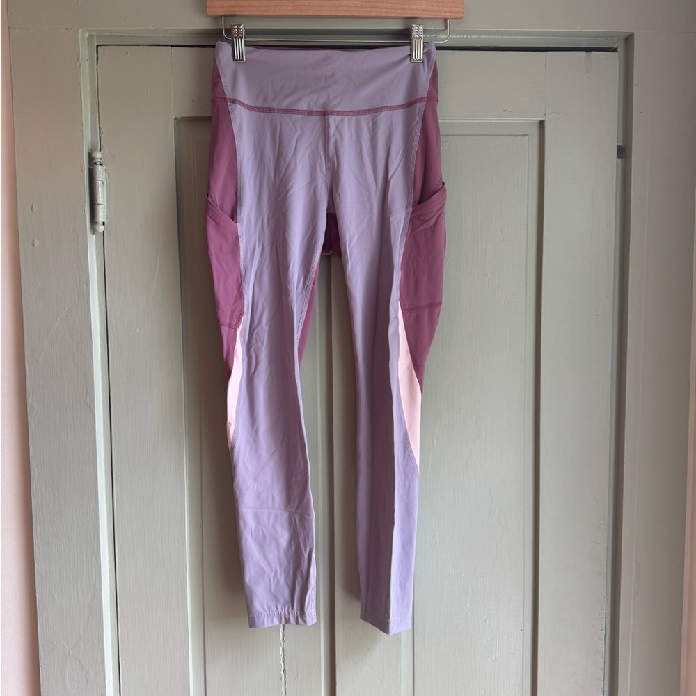 Outdoor Voices Purple Colorblock Leggings